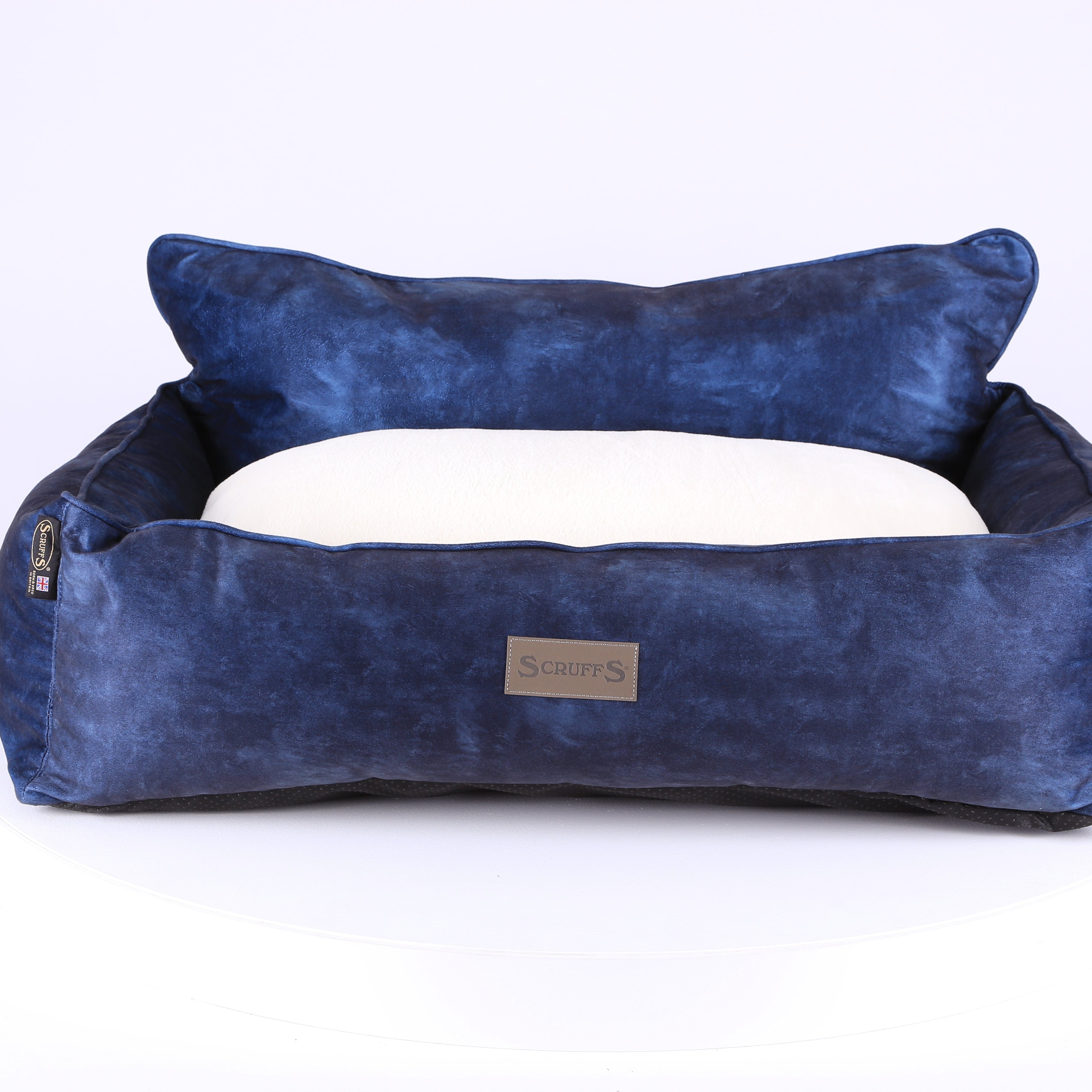 Kensington Box Bed - Navy Dog Bed Scruffs® 