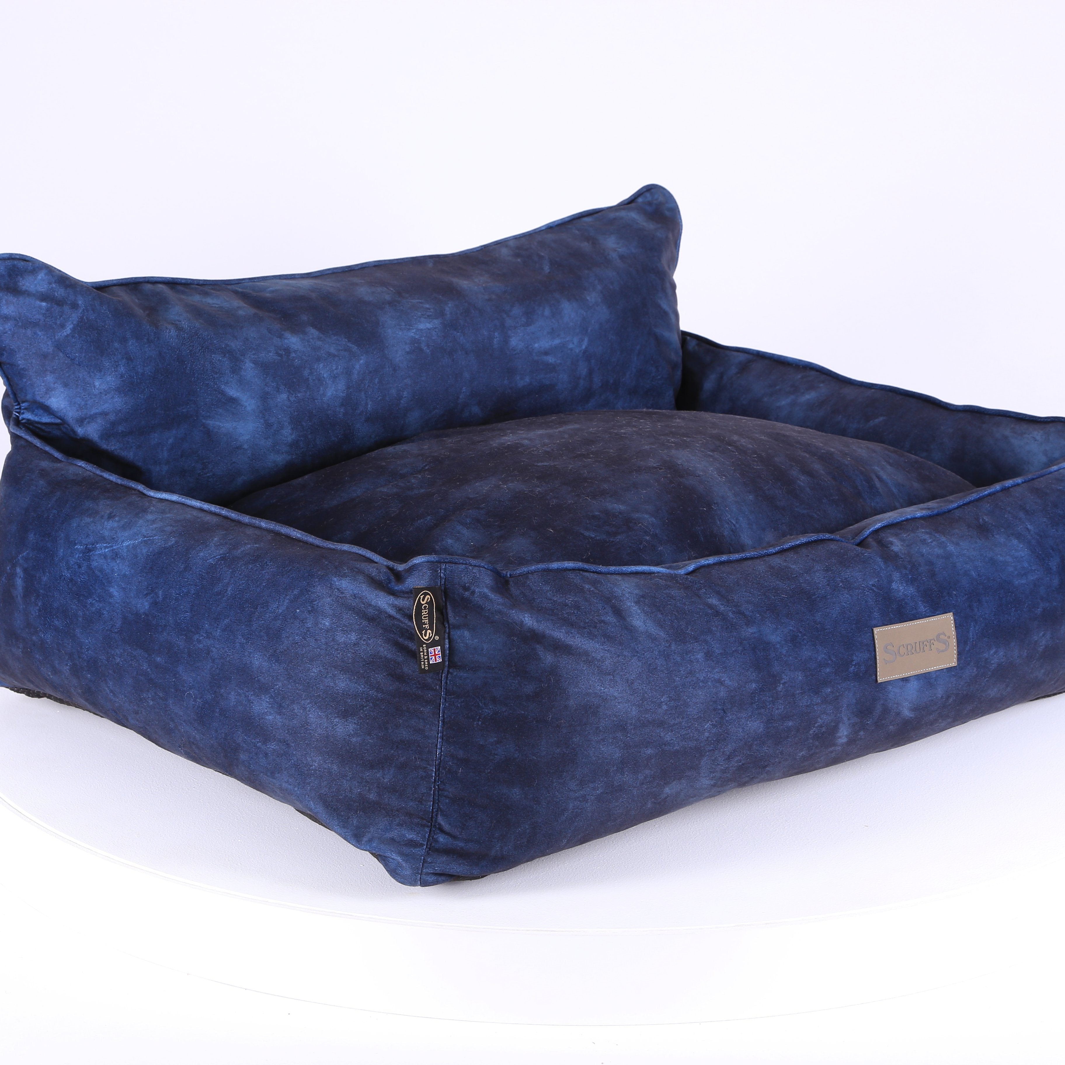 Kensington Box Bed - Navy Dog Bed Scruffs® 