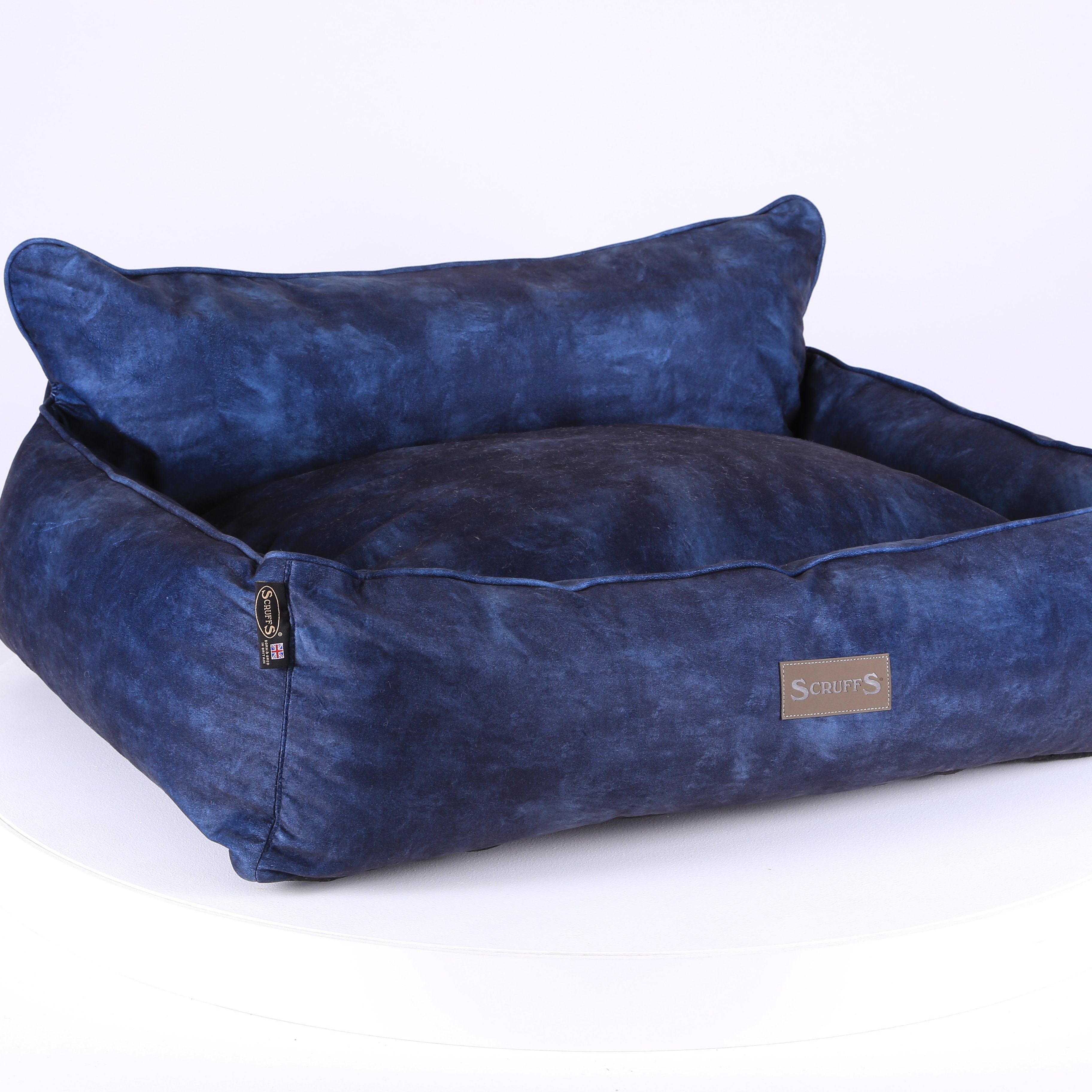 Kensington Box Bed - Navy Dog Bed Scruffs® 