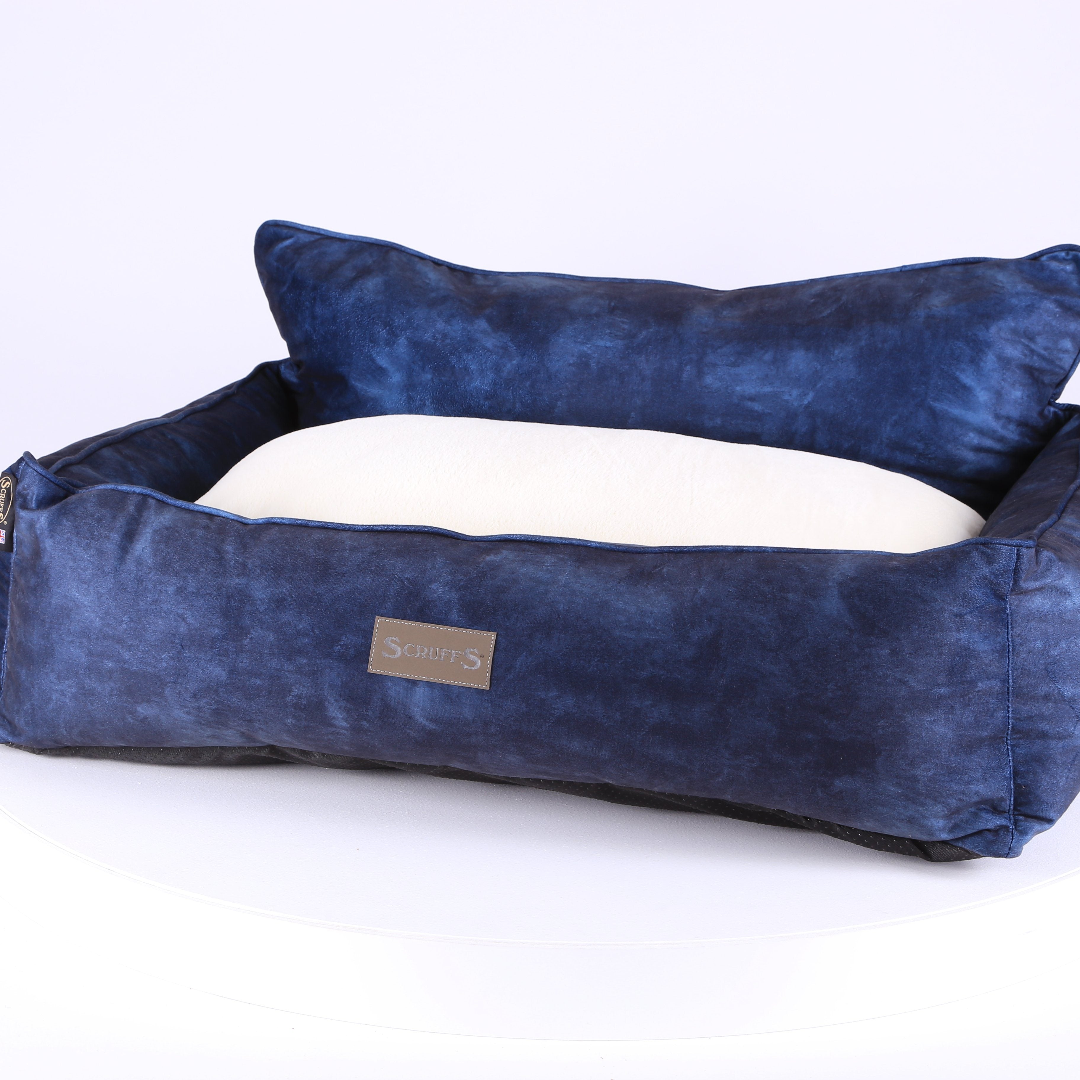 Kensington Box Bed - Navy Dog Bed Scruffs® 