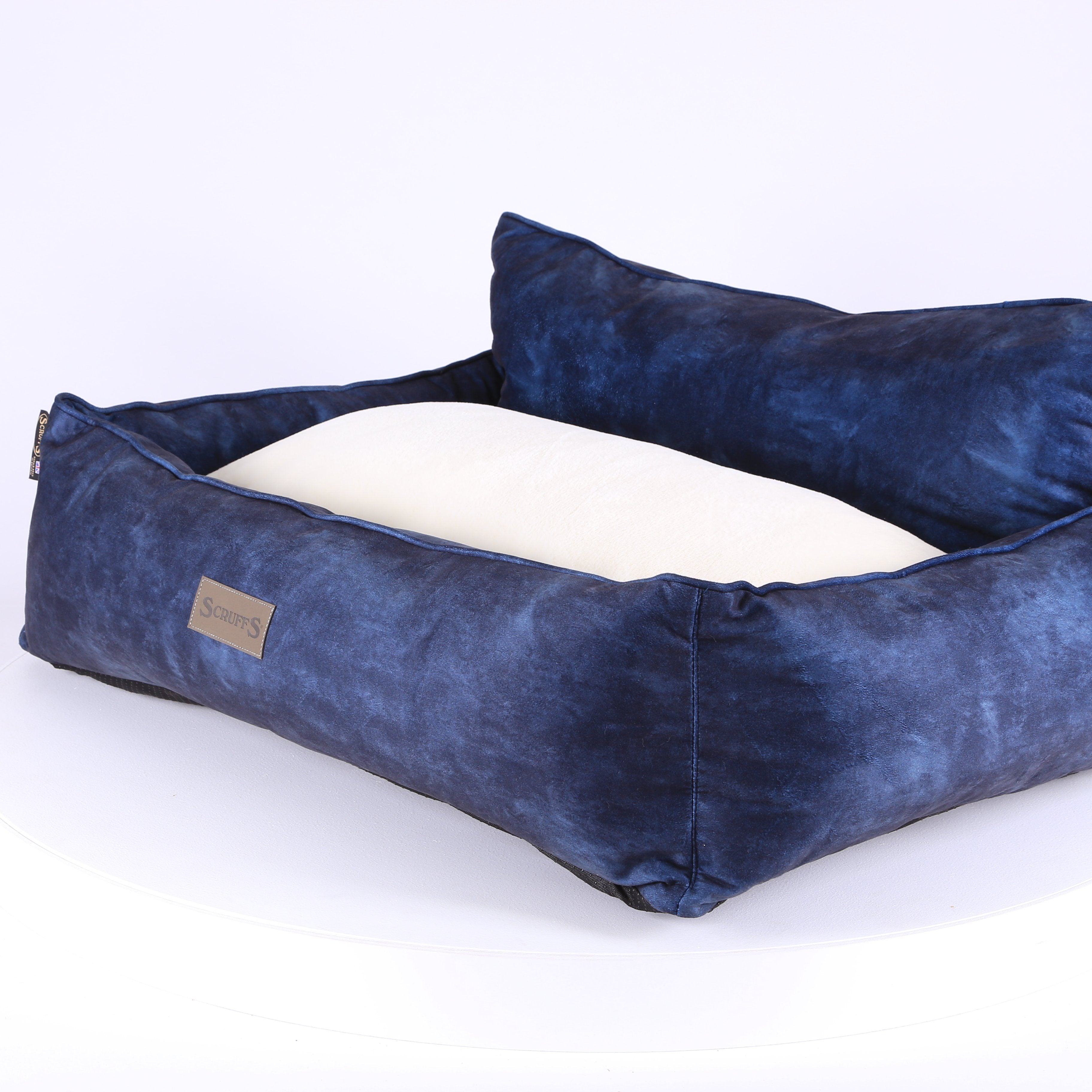 Kensington Box Bed - Navy Dog Bed Scruffs® 