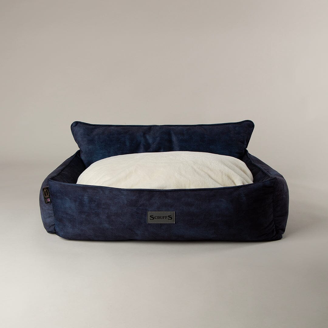 Kensington Box Bed - Navy Dog Bed Scruffs® 