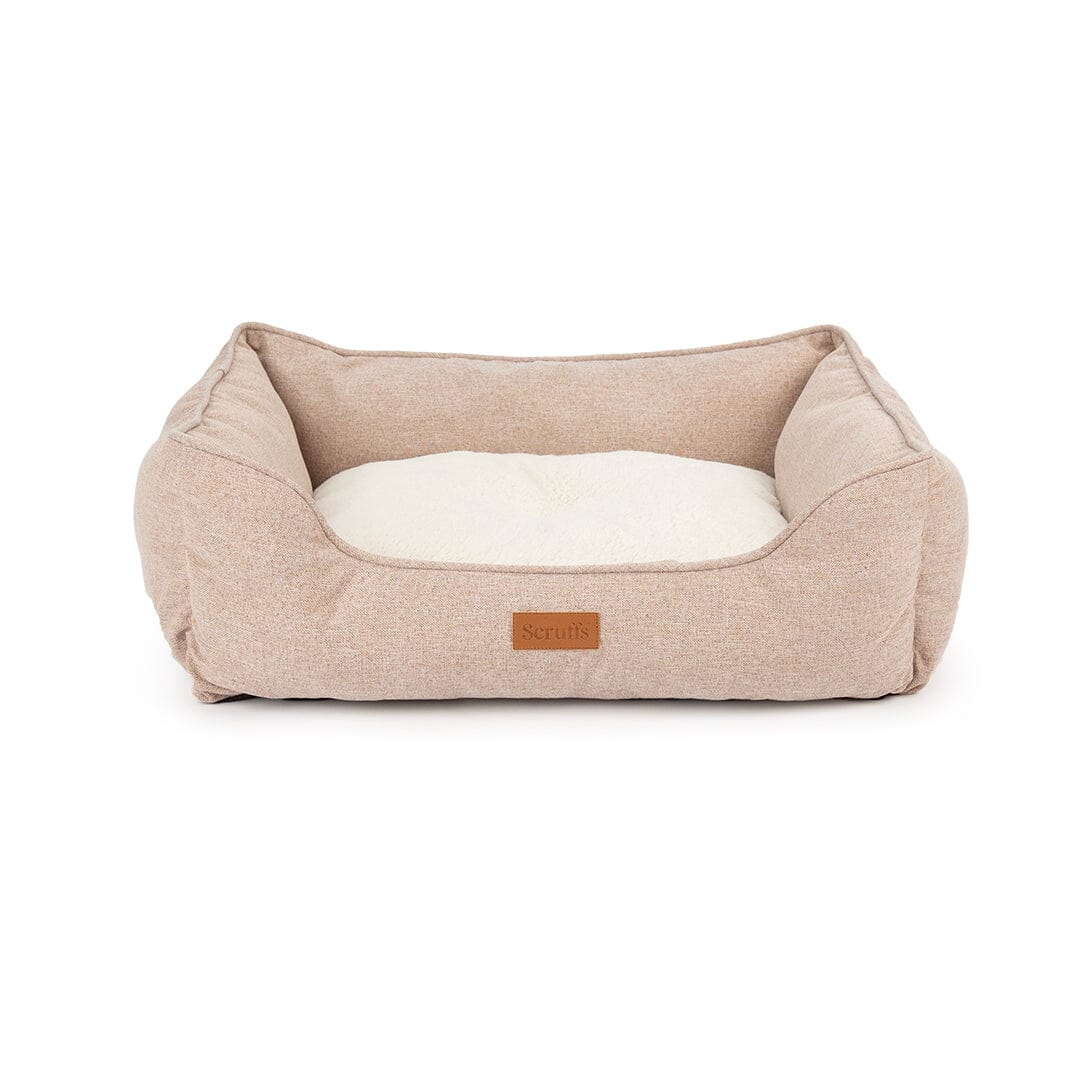 Harmony Dog Box Bed - Tan petslovescruffs 