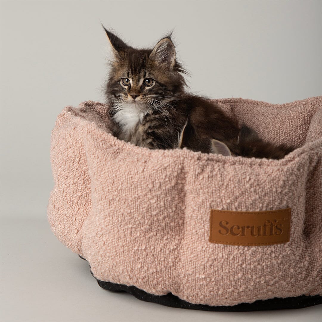 Boucle Cat Bed - Blush Pink Cat Bed Scruffs® 