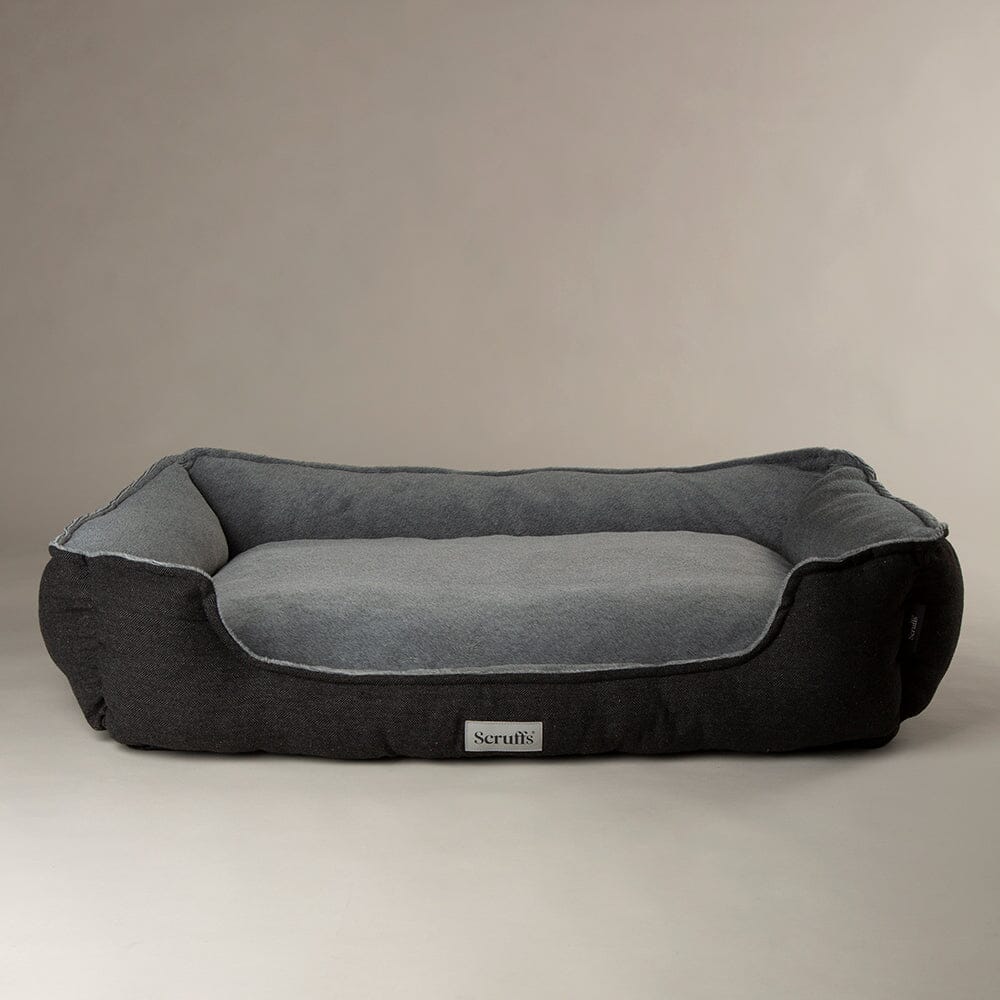 Harvard Memory Foam Box Bed - Graphite Grey Dog Bed Scruffs® 