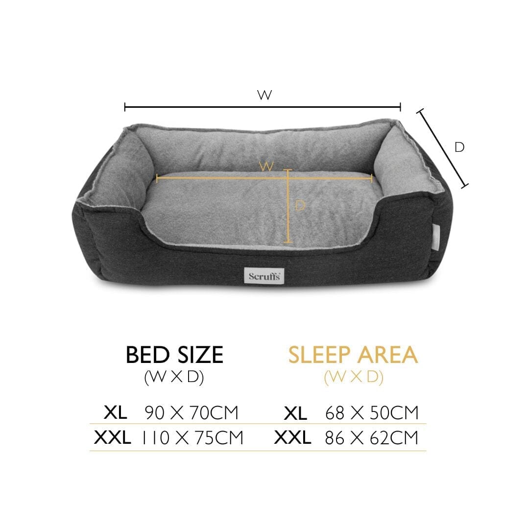 Harvard Memory Foam Water Resistant Box Bed - Pearl Grey Dog Bed Scruffs® 