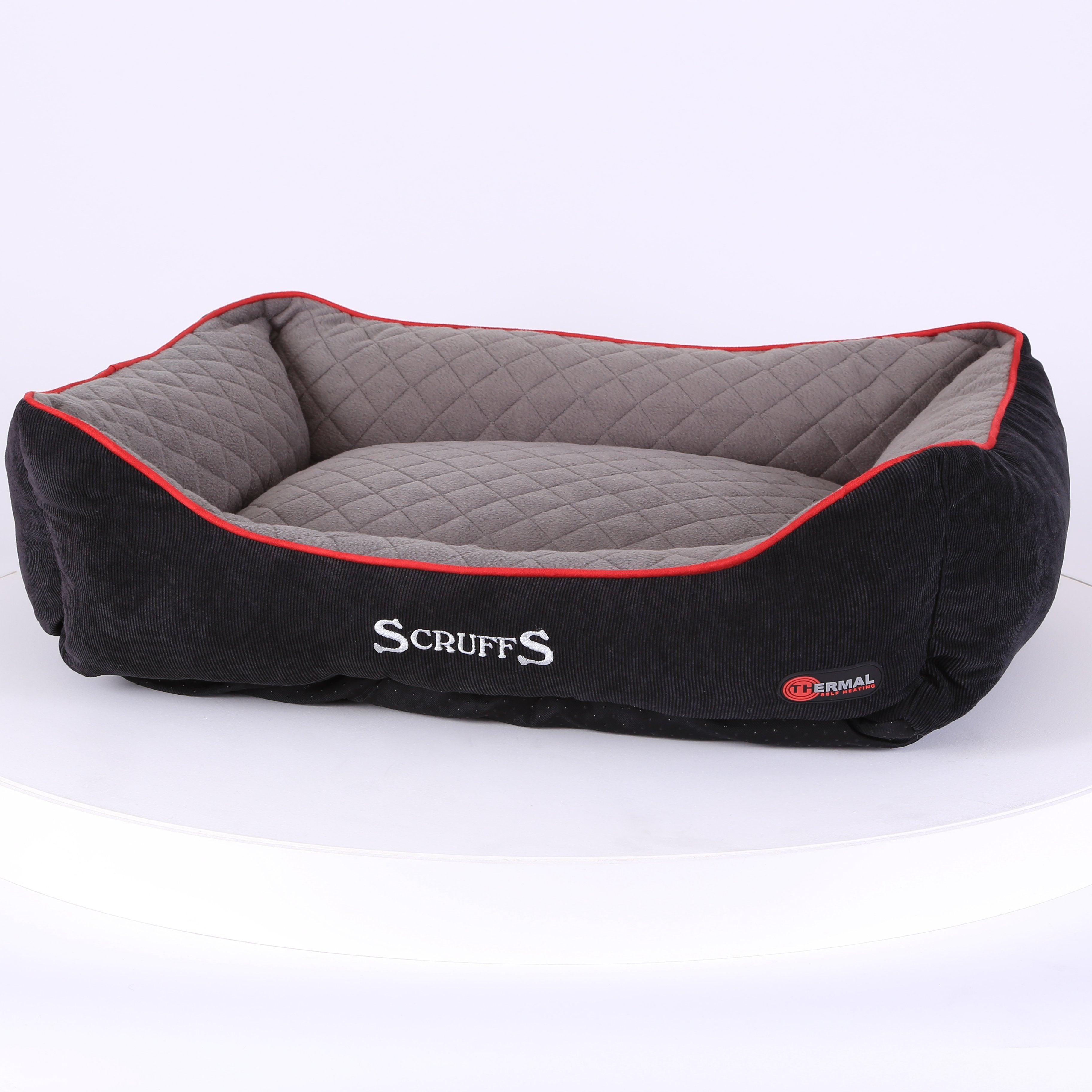 Thermal Box Bed - Black & Grey Dog Bed Scruffs® 