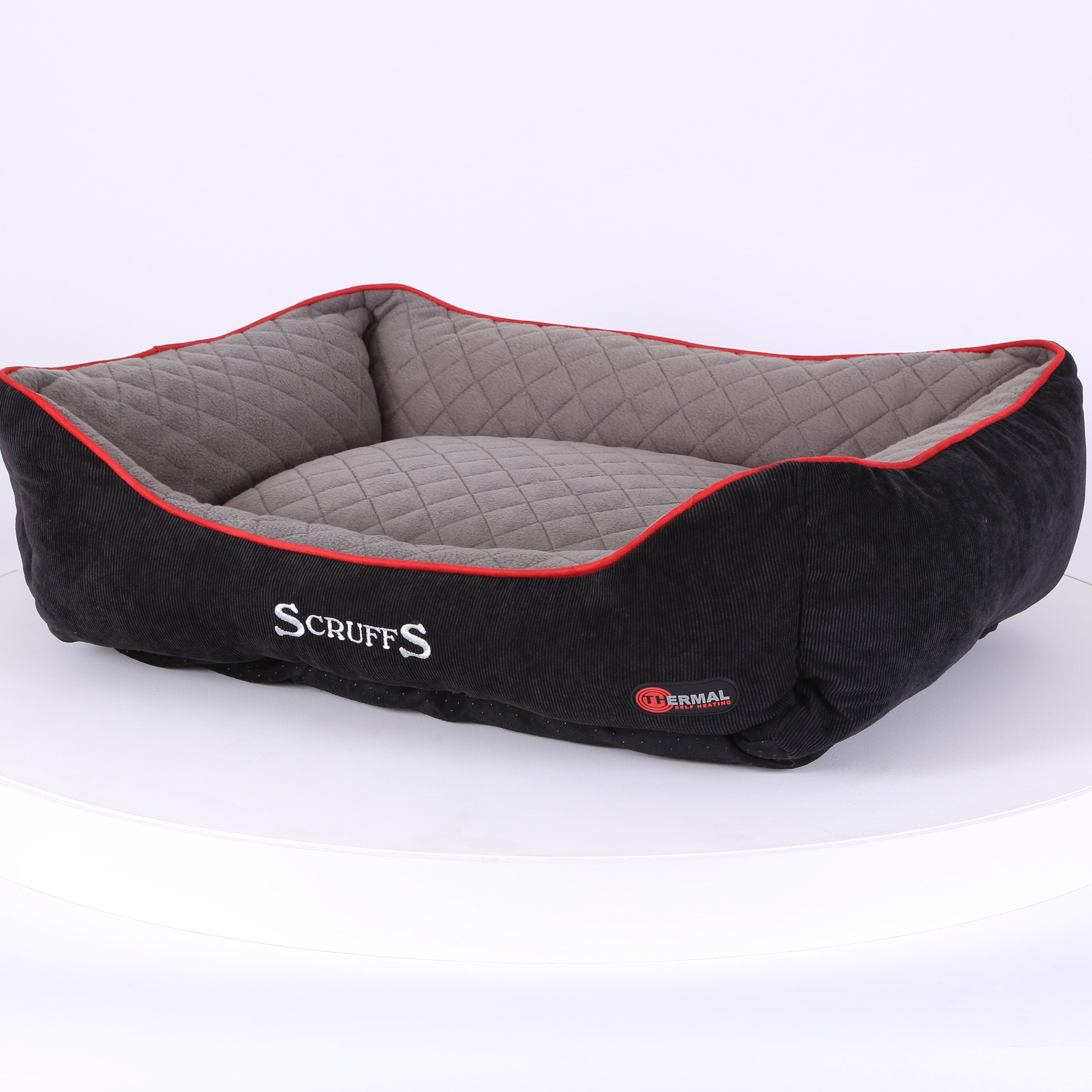 Thermal Box Bed - Black & Grey Dog Bed Scruffs® 