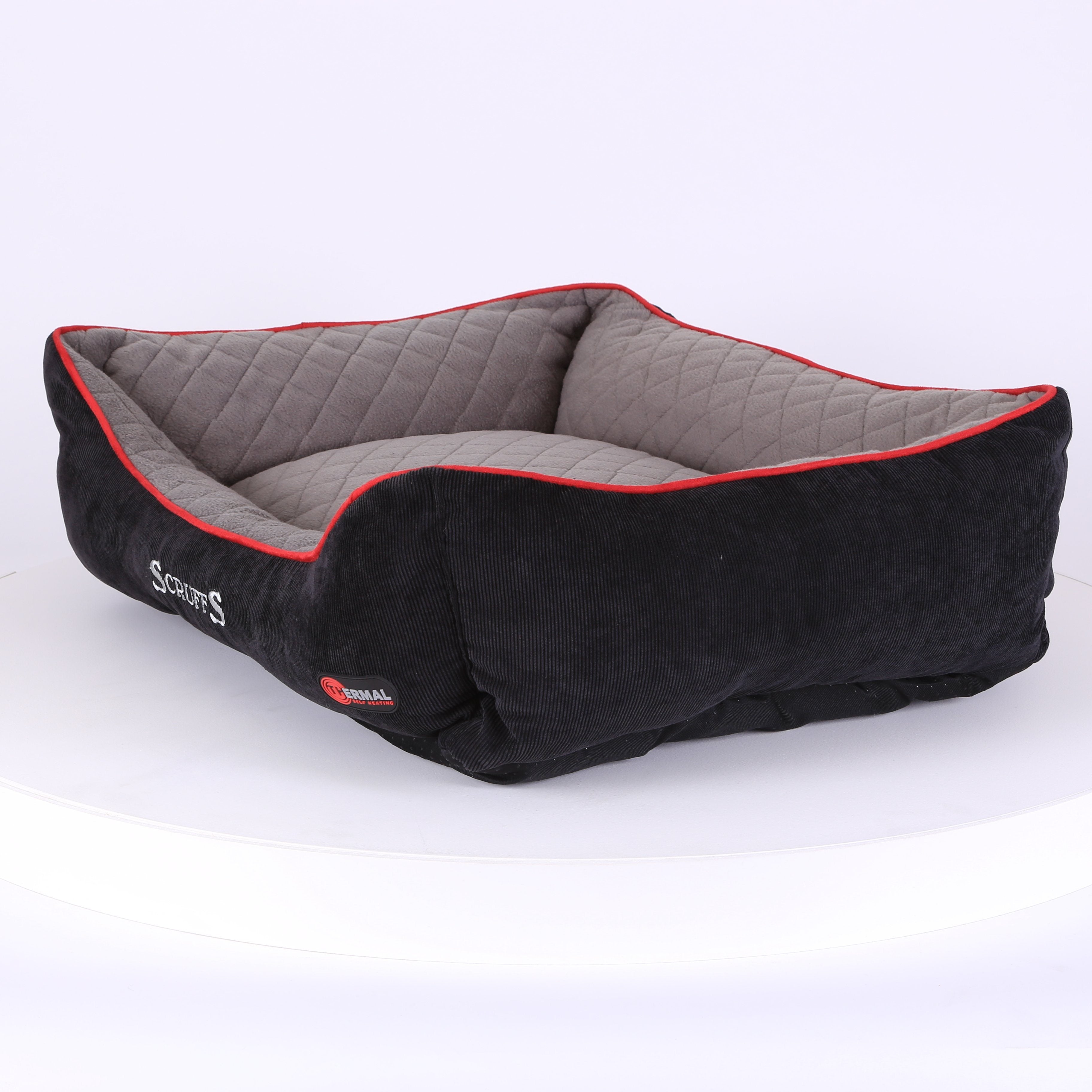 Thermal Box Bed - Black & Grey Dog Bed Scruffs® 