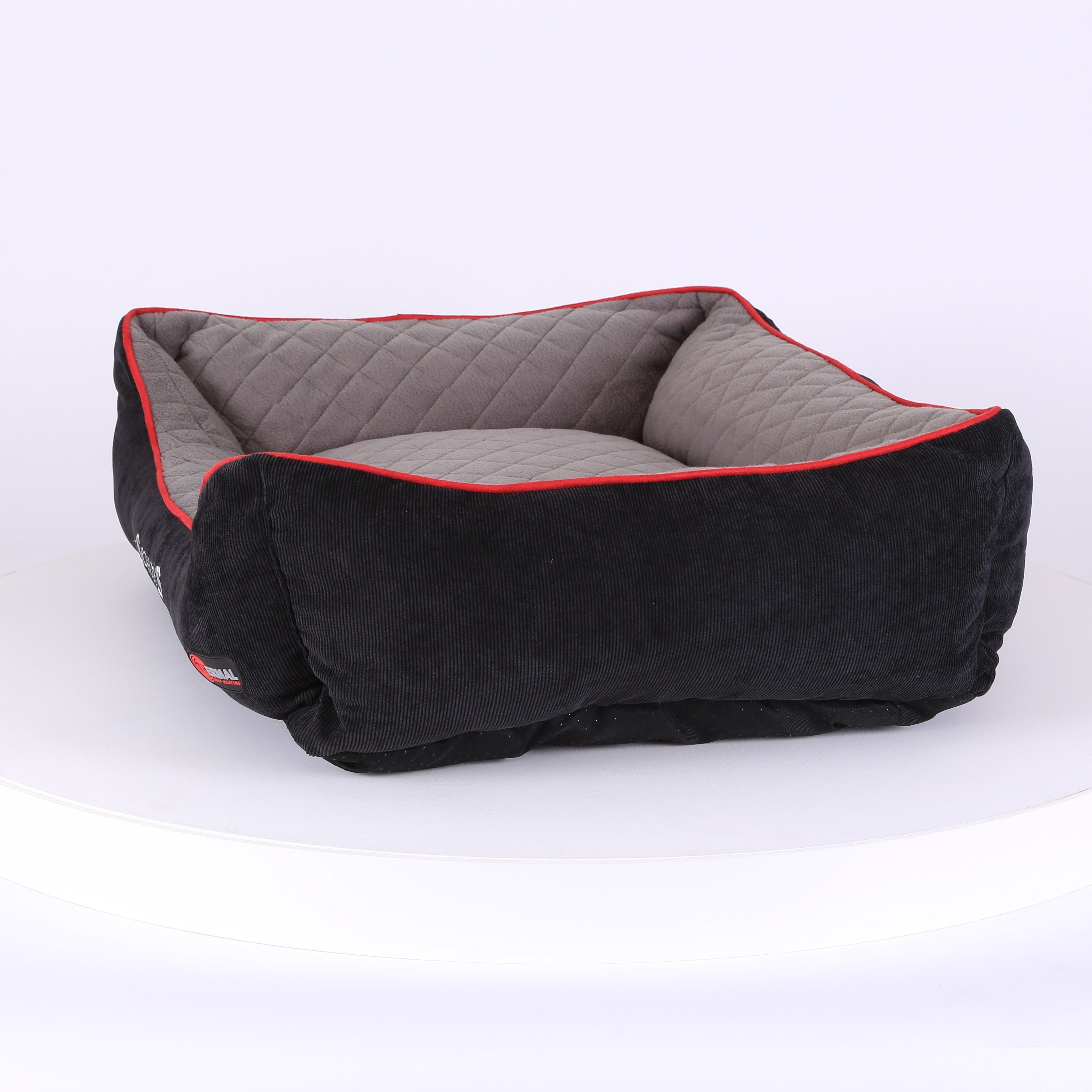 Thermal Box Bed - Black & Grey Dog Bed Scruffs® 