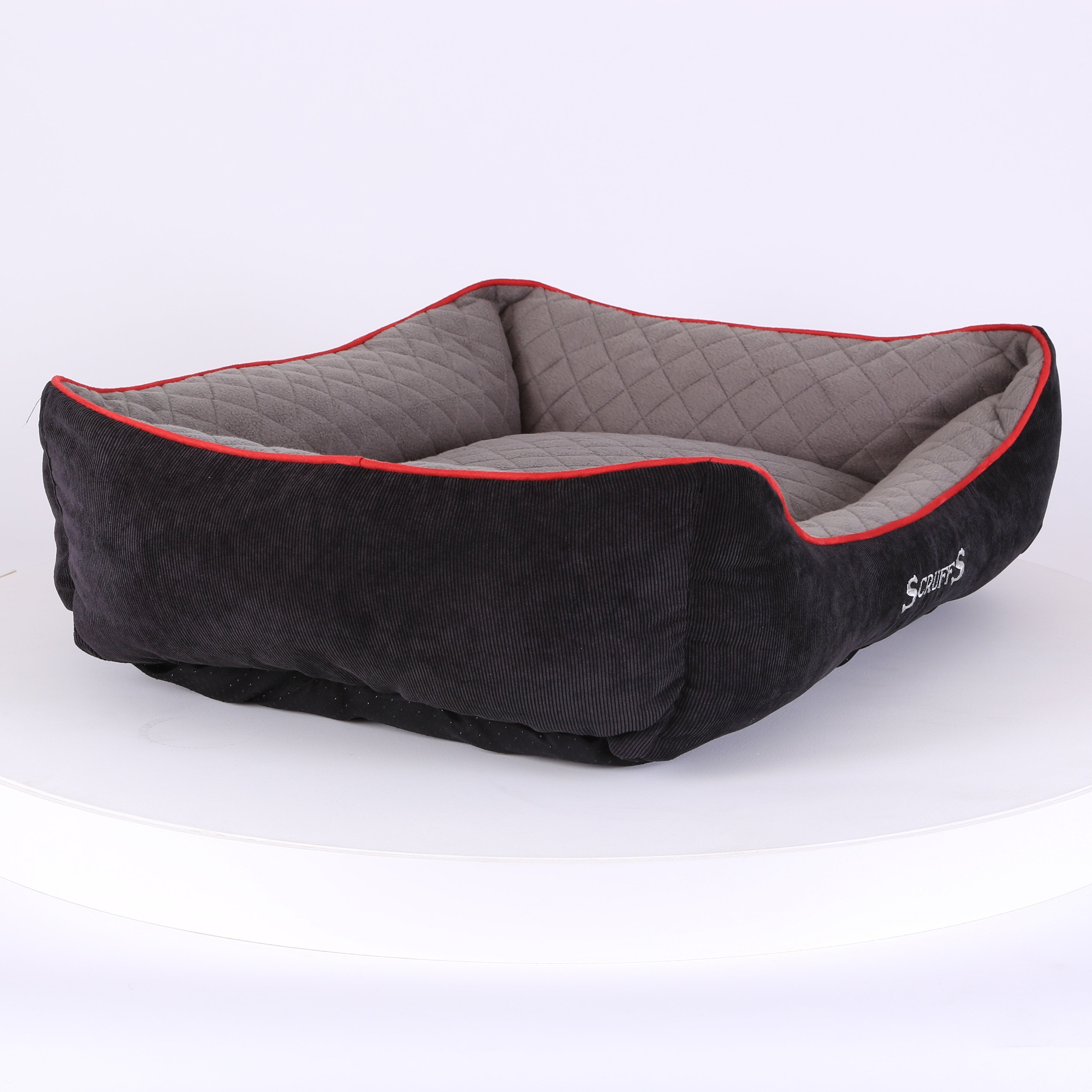 Thermal Box Bed - Black & Grey Dog Bed Scruffs® 