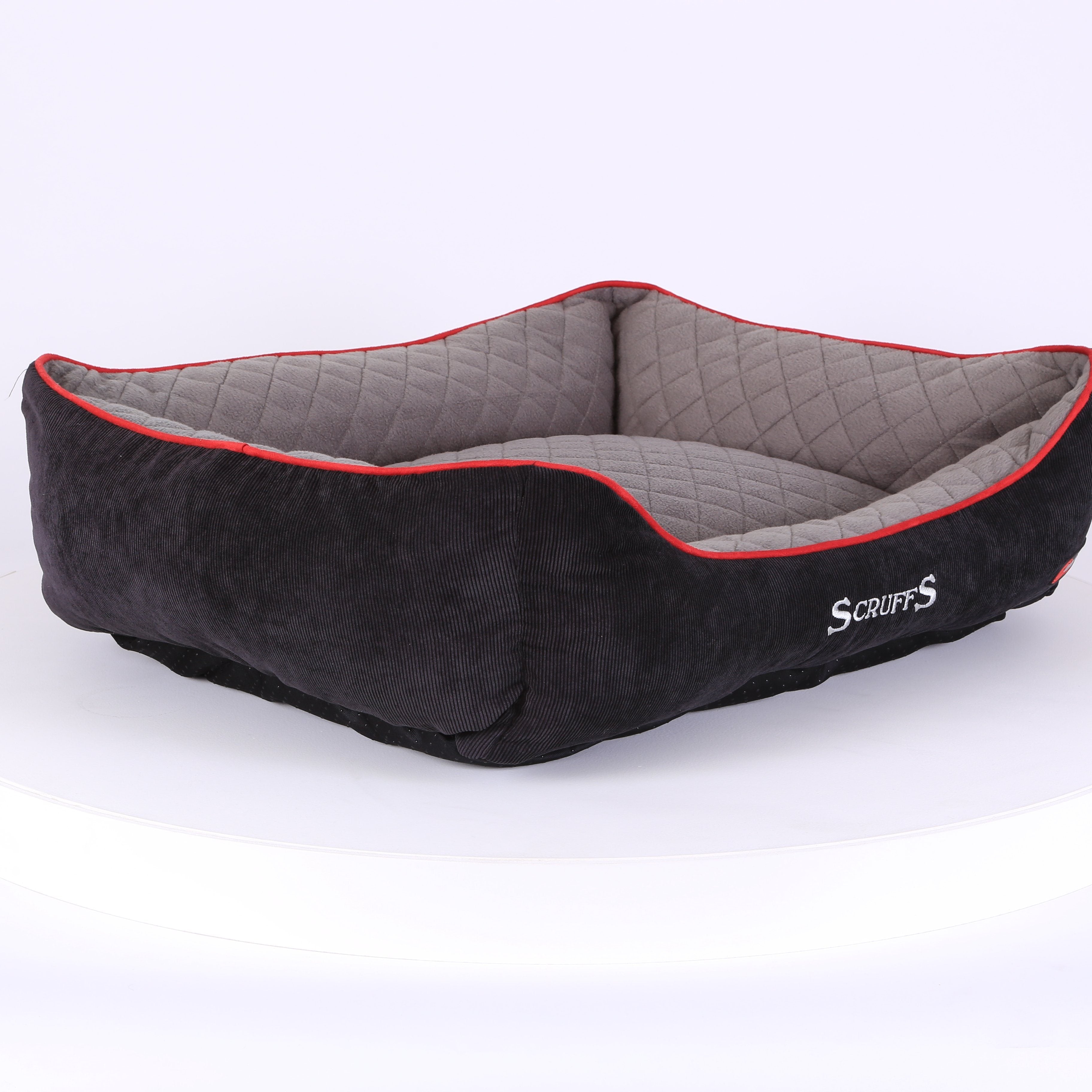 Thermal Box Bed - Black & Grey Dog Bed Scruffs® 