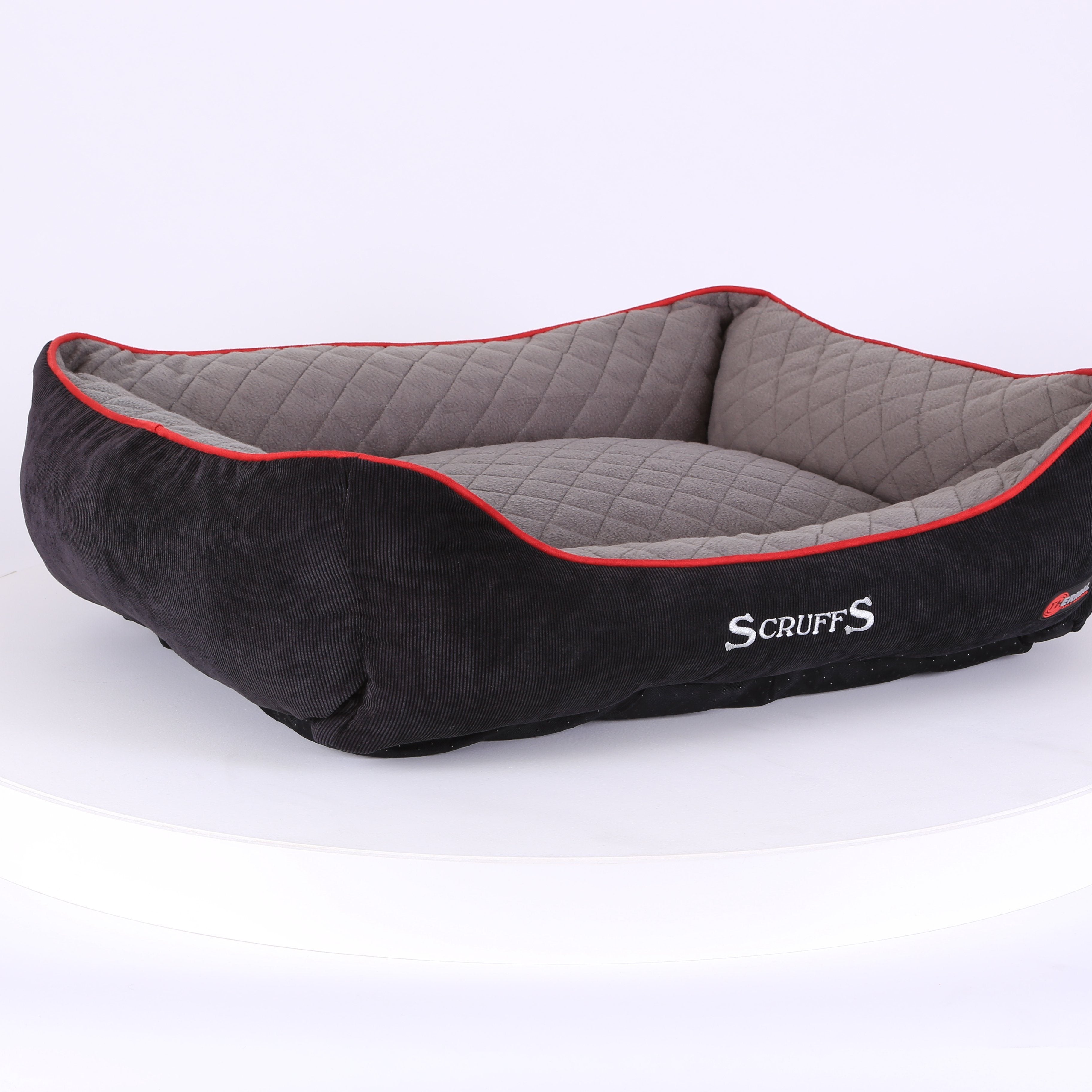 Thermal Box Bed - Black & Grey Dog Bed Scruffs® 