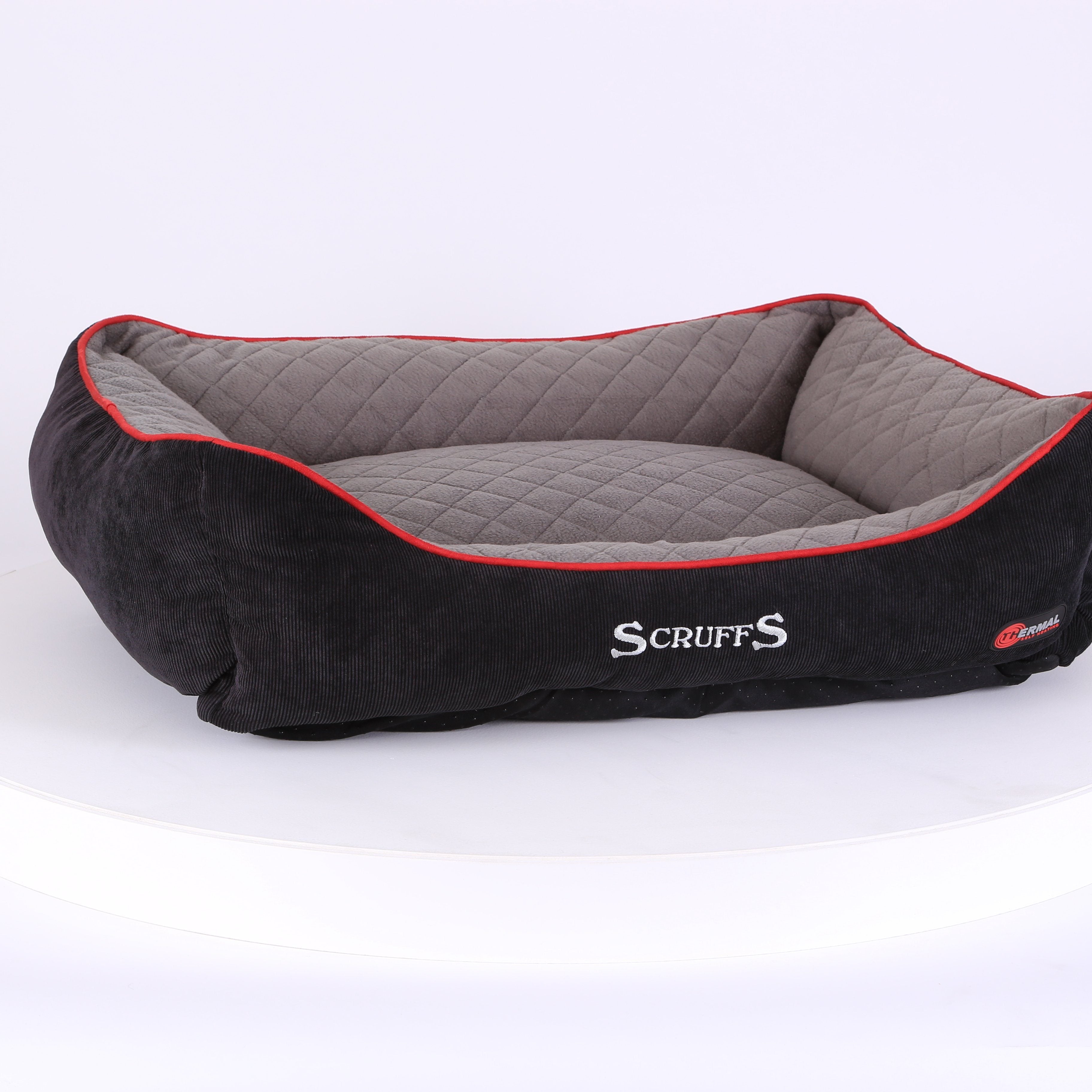 Thermal Box Bed - Black & Grey Dog Bed Scruffs® 