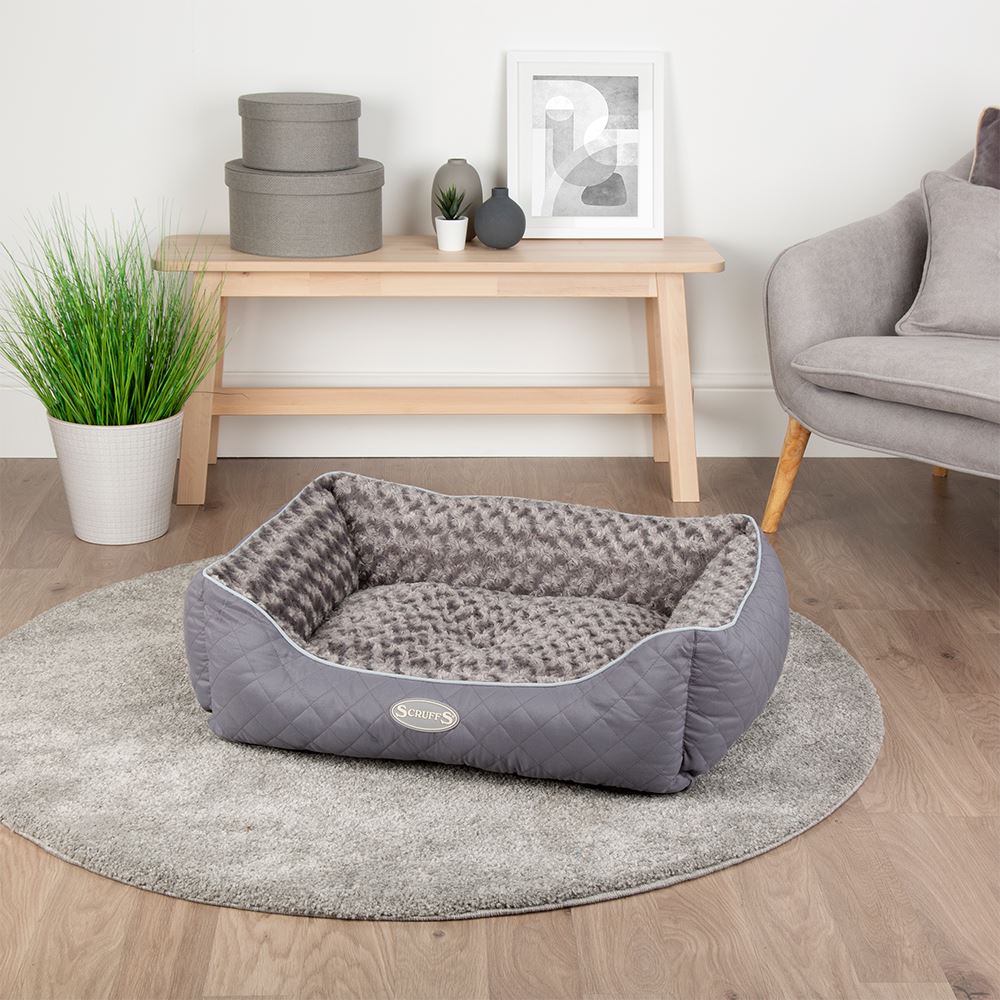 Wilton Box Dog Bed - Grey Dog Bed Scruffs®